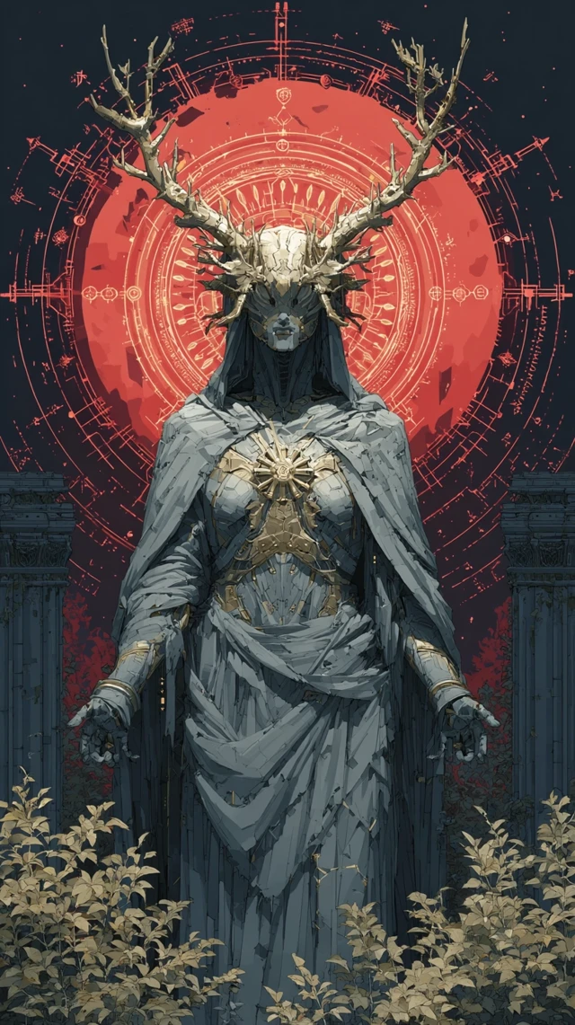 Cyberpunk Oracle Dark Fantasy Art Design