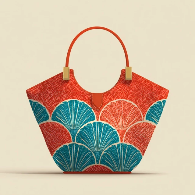 Stylish Beach Bag Vector Illustration