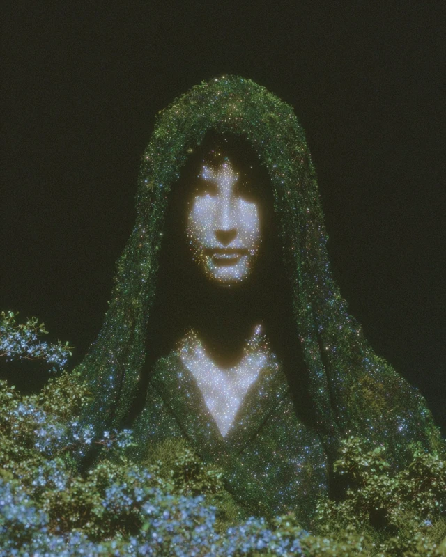 Lady Death Mystical Green Goddess in Nature