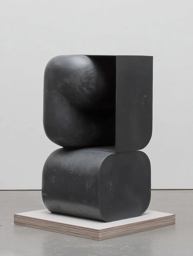 Minimalist Sculpture Black Abstract Art