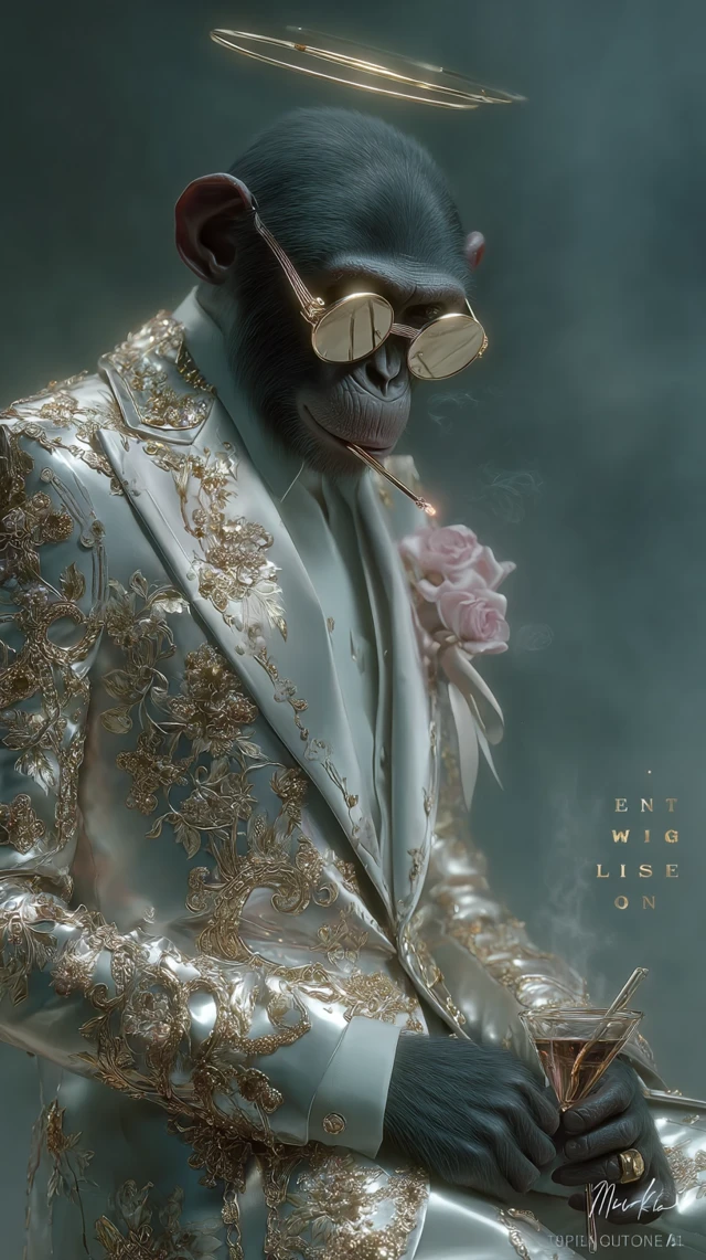 Chimpanzee in a Suit End of World Party