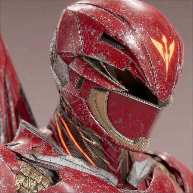 Red Ranger Blaze Arcanum Fire Element Armor Design