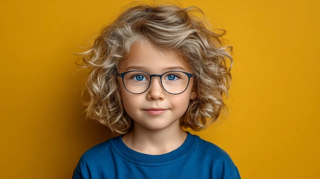 Girl with Glasses Smiling Portrait