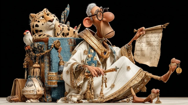 Egyptian Royal Scribe in Pixar 3D