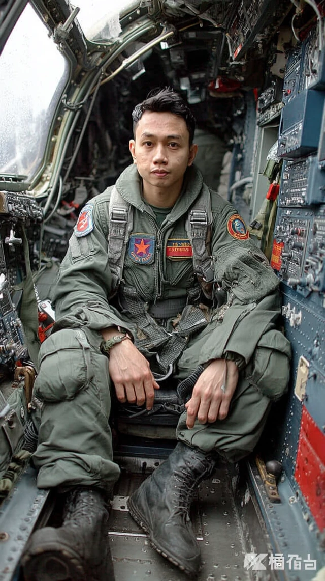 Chinese Fighter Pilot Inside Cockpit Looking Out