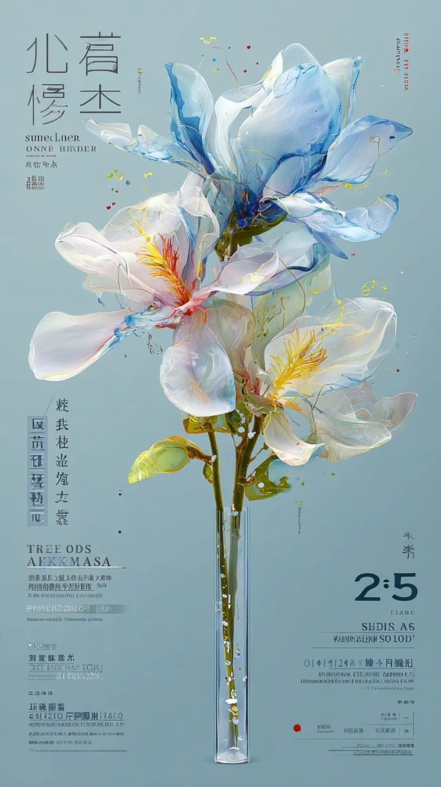 Floral Art Illustration City and Nature