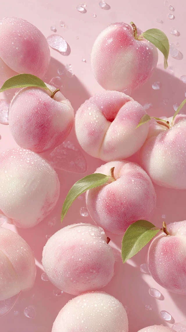 Pink Peaches Close Up Dreamy Fruit Photography
