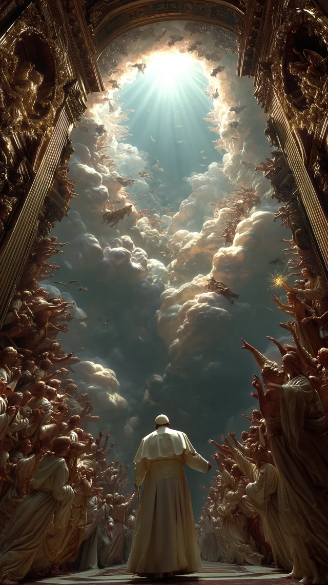 Pope Francis Ascension Angels and Divine Welcome