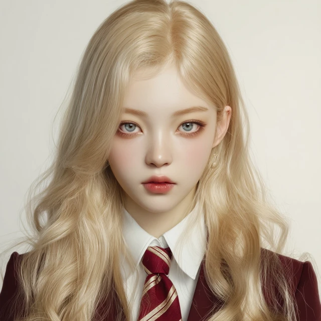 Elegant Korean Schoolgirl Portrait Fantasy