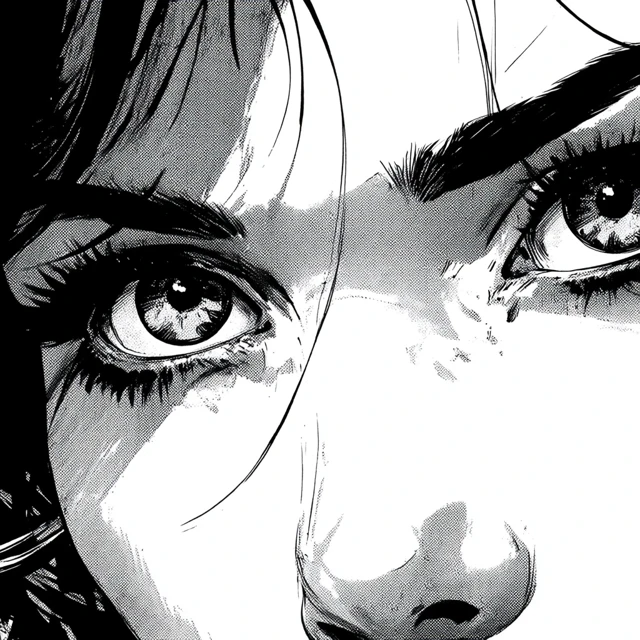 Dramatic Comic Book Illustration of a Womans Eyes