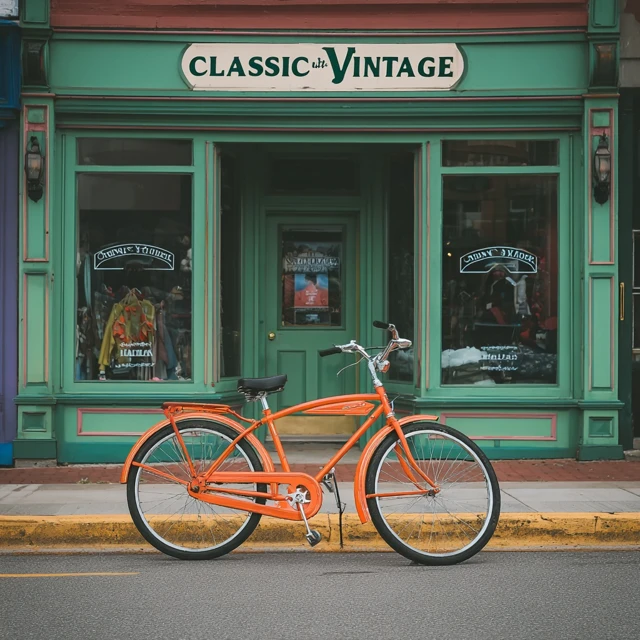 Vintage Bicycle Shop Pastel Street Style