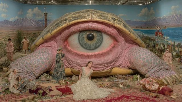Intricate Eye Mixed Media Art