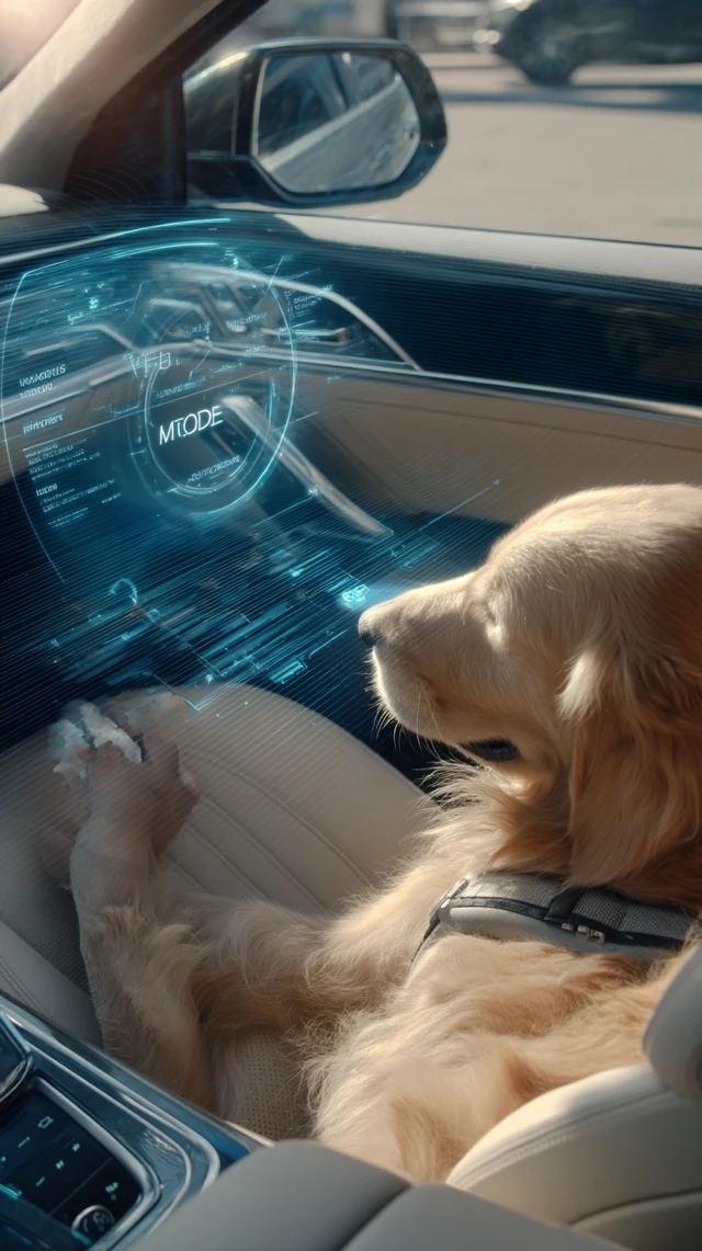 Tank 300 Interior with Golden Retriever in PET MODE