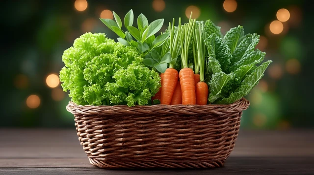 Sunrise Harvest Basket Filled with Fresh Produce