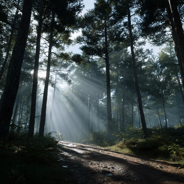 Foggy Forest Scene Unreal Engine 5