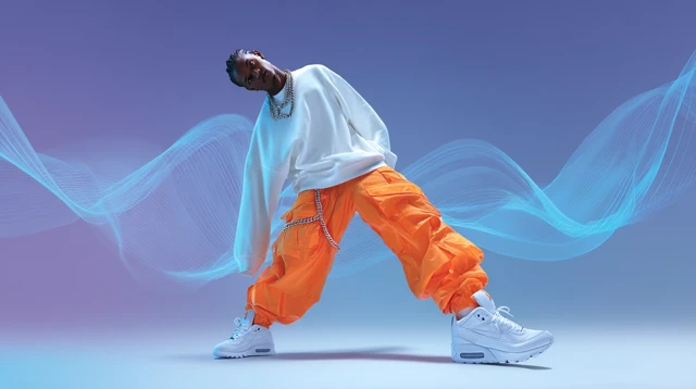 Nike Air Max Fashion Ad Dynamic Model Neon Design