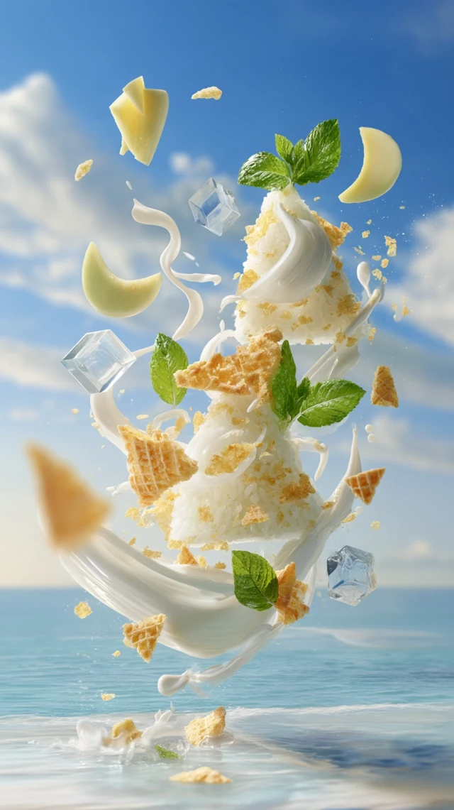 Surrealist Food Art Zongzi with Yogurt and Fruit