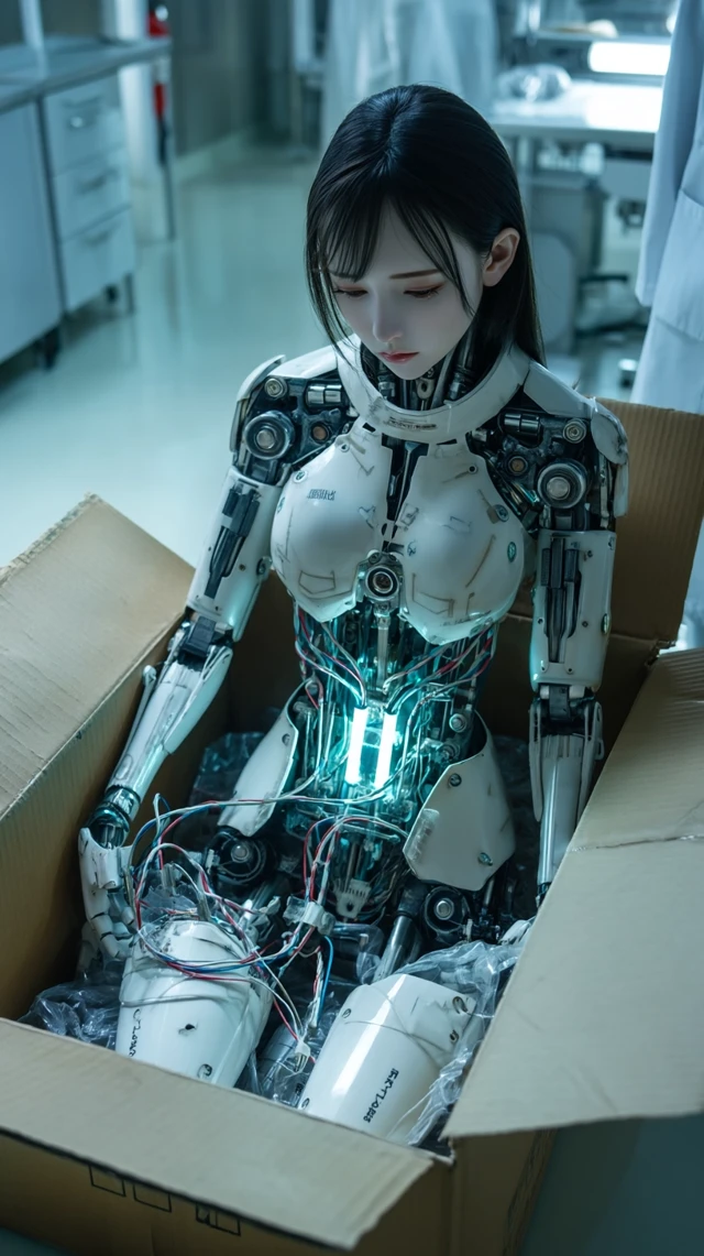 Cyberpunk Android in Laboratory Setting