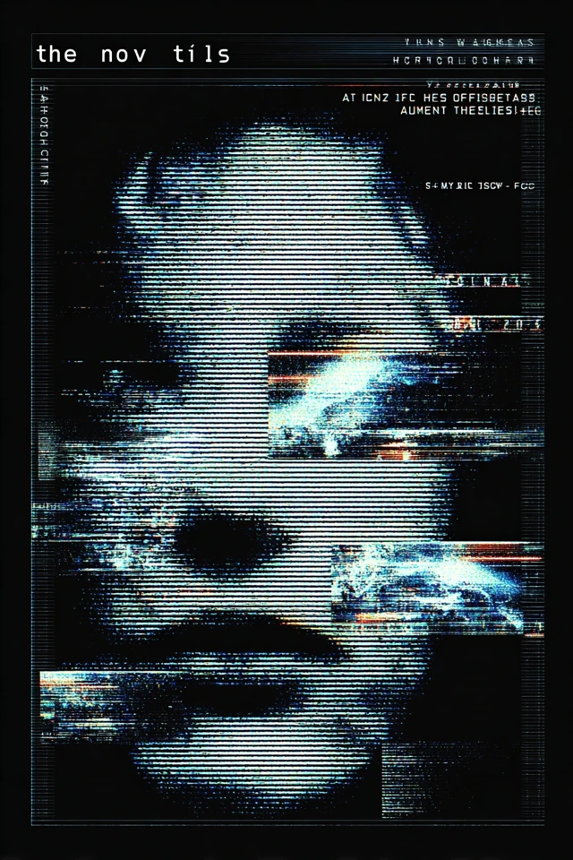 Glitch Book Cover Dark Digital Design