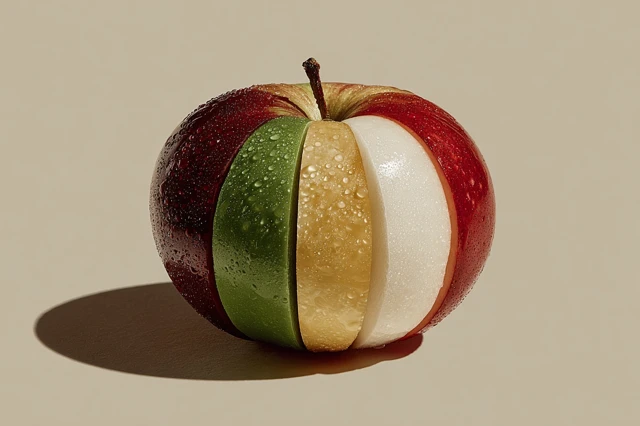 Sliced Apple Fruit Composition