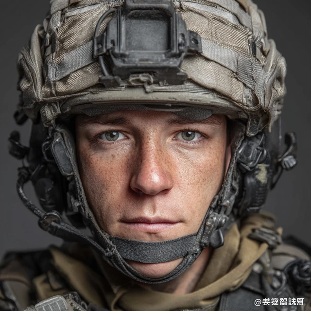 Israeli Soldier in Military Gear Portrait