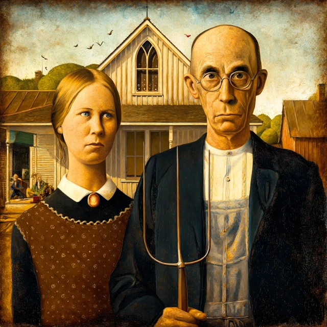 American Gothic Iconic Painting