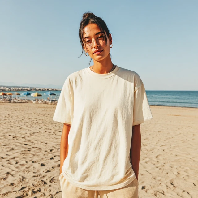 Tshirt Mockup Beach Lifestyle Fashion Photography