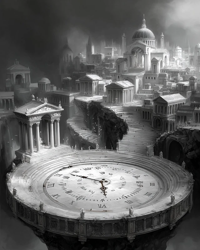 Surreal Floating Island Landscape Art
