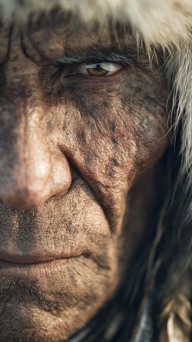 Apache Native American Portrait Photorealistic