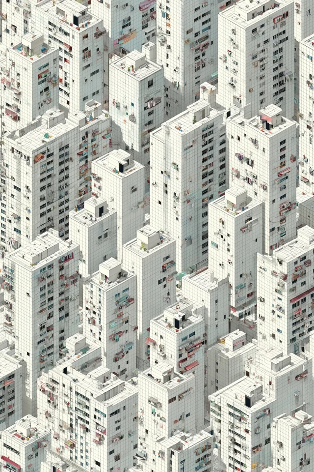 Buenos Aires Apartment Blocks Isometric View