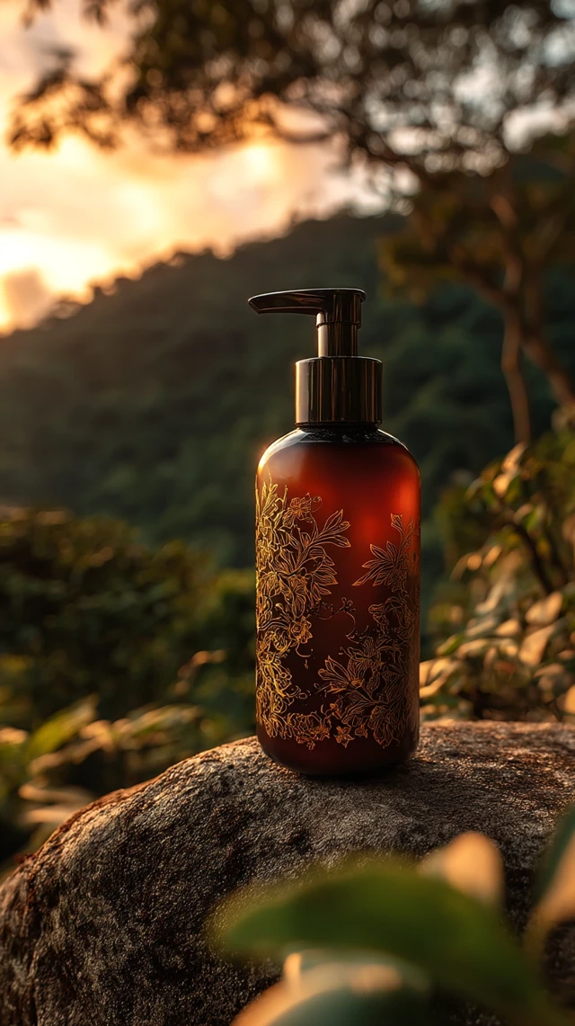 Luxury Hand Cream in Nature Botanical Design