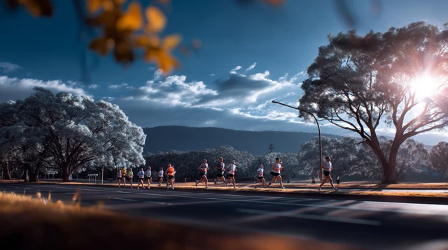 Canberra Marathon Runners High Quality Image