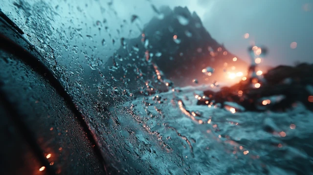 Rainy Window Wallpaper 4K Sunset Bokeh