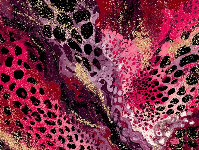 Abstract Leopard Print Aura Glow Art