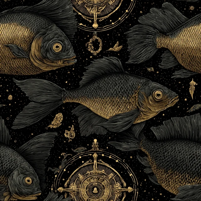 Fish and Dreamcatcher Art Illustration