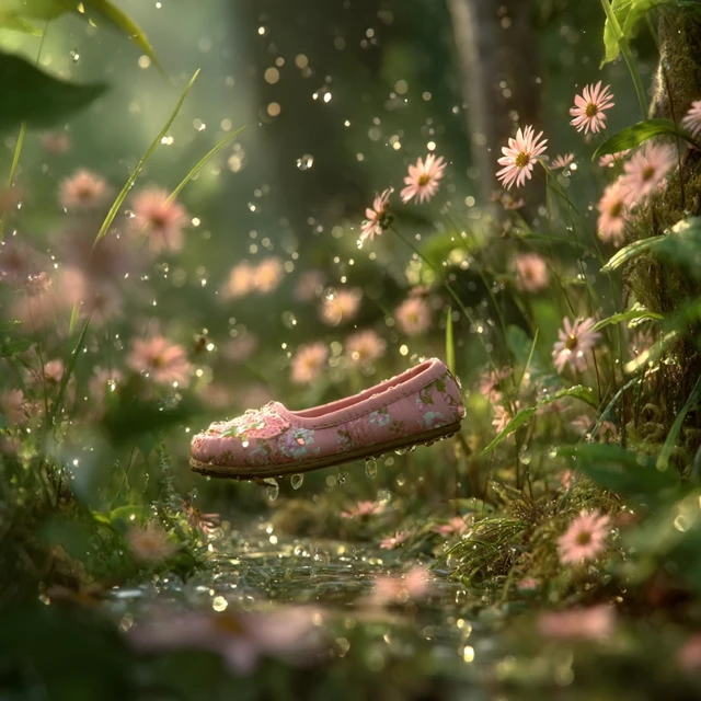 Pink Slipper in Forest Clearing Nature Photography