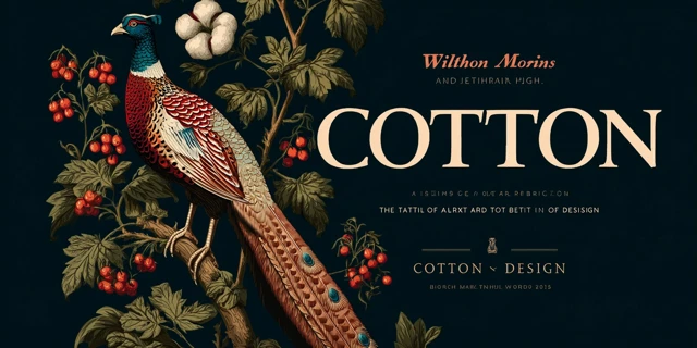 William Morris Cotton Textiles and Design Poster