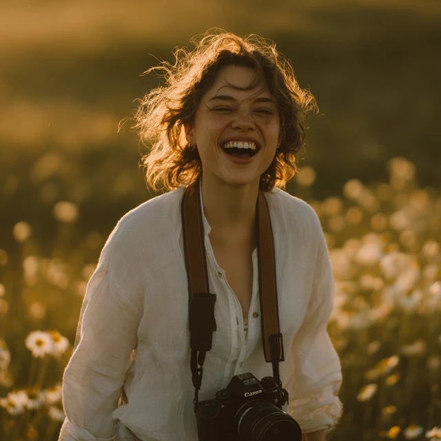 Photographer Golden Hour Candid Joyful Lifestyle Photo