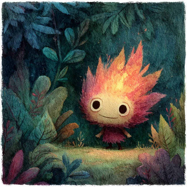Friendly Fire Spirit Childrens Book Illustration