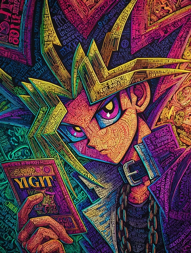 Yugi Mutou Mosaic Ink Art Epic Artwork