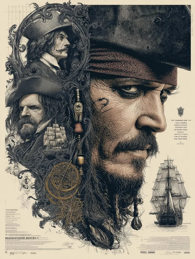 Pirates of the Caribbean Movie Poster - Jack Sparrow