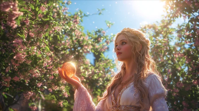 Idun Norse Goddess of Youth with Golden Apple