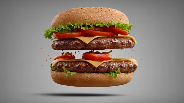 Delicious Double Burgers Food Photography