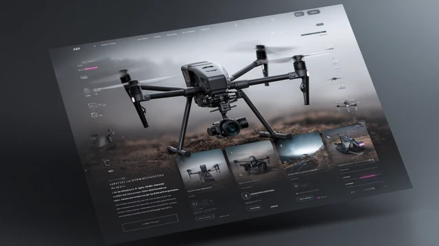 Luxury Drone Website Landing Page Design Premium