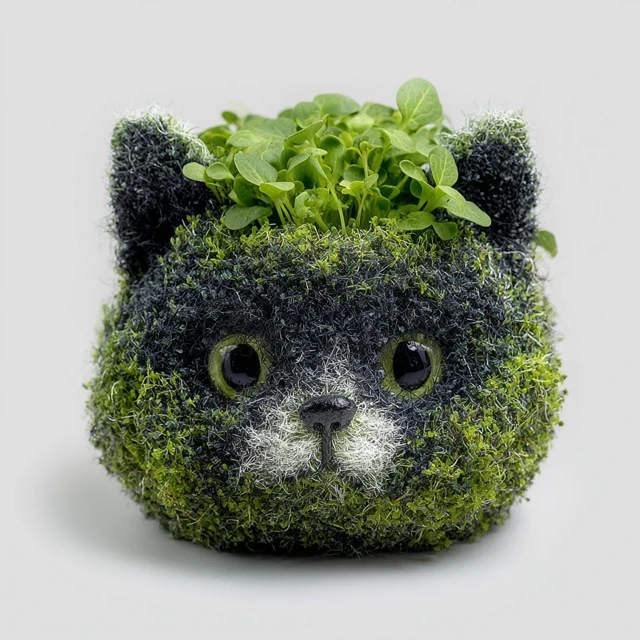 Chia Cat Pet Planter Adorable and Green