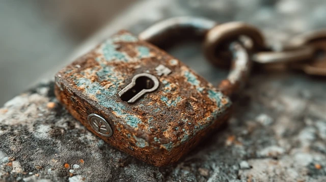 Heart Shaped Padlock Detailed Photography