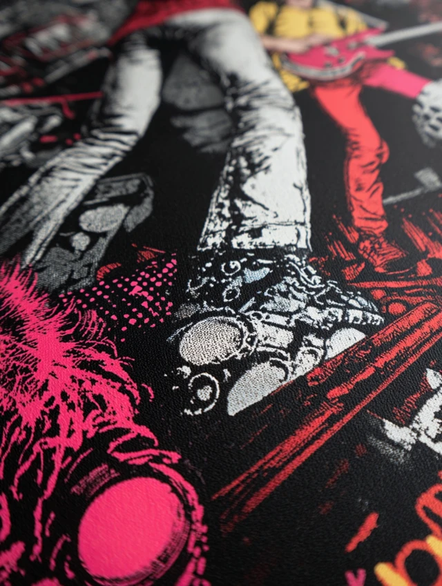 Punk Rock Party Poster Bright Colors Screen Print