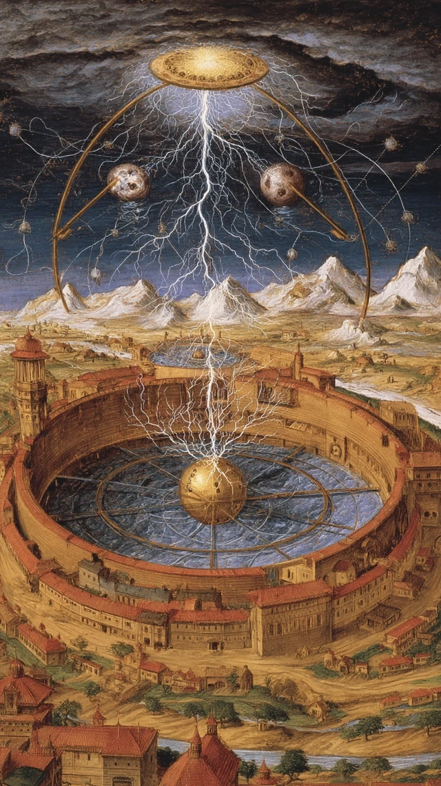 Medieval Space Travel Illustration Art