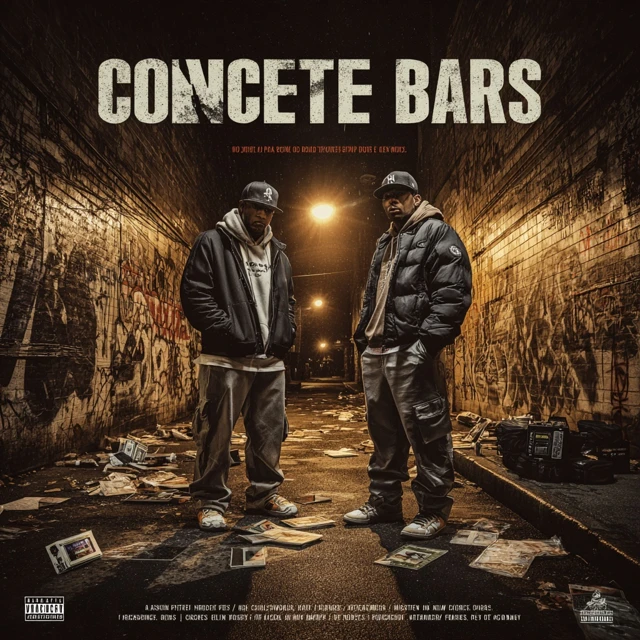 Concrete Bars 90s Hip Hop Movie Poster