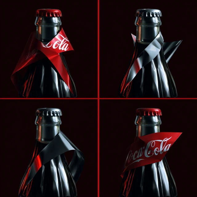 Coca Cola Bottle Labels Folded Art